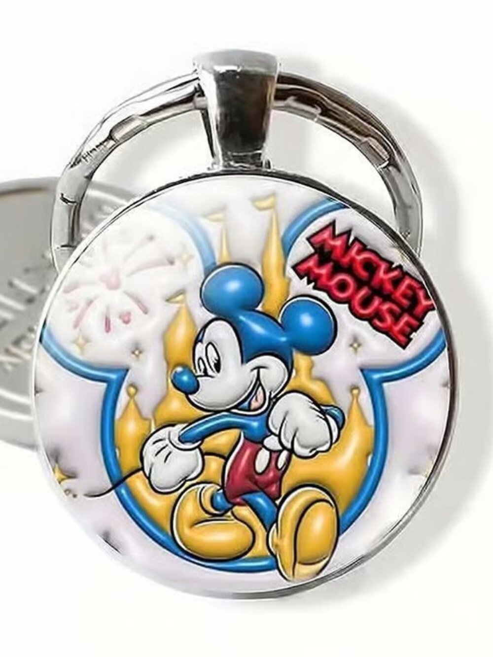 Stainless Steel MICKEY MOUSE Disney Keyring Keychain Accessory